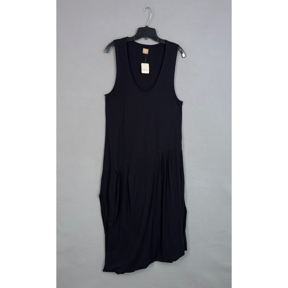 Free People Free-est Dress Womens Small Black Asymmetrical Hem Midi Boho NWT
